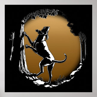 Hound Dog Art Poster Hunting Dog Lover Prints