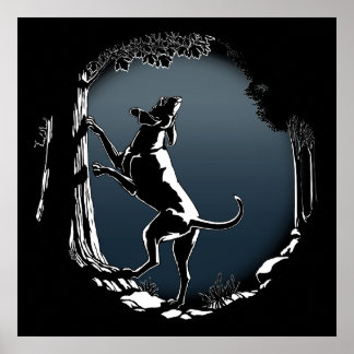 Hound Dog Art Poster Hunting Dog Lover Prints