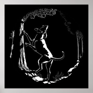 Hound Dog Art Print Hunting Dog Lover Print Poster