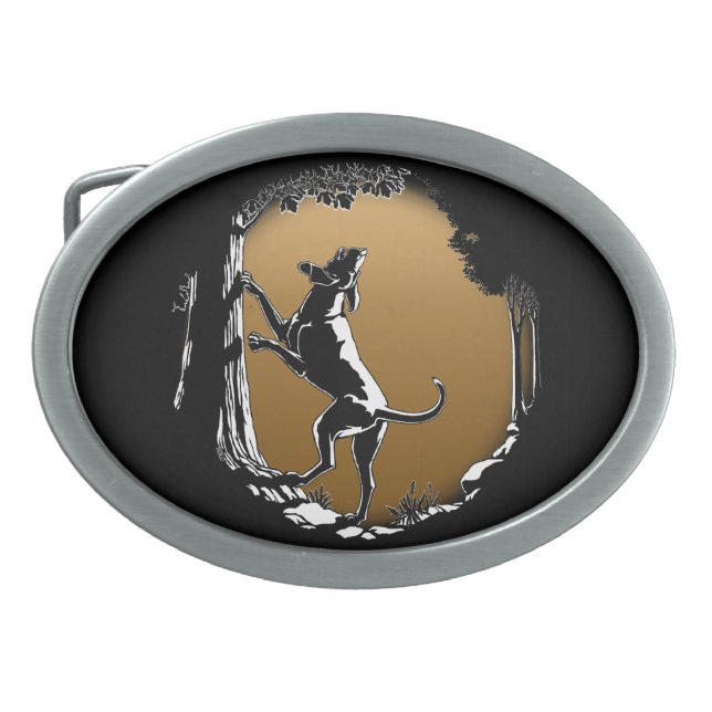 Hound Dog Belt Buckle Hunting Dog Belt Buckle (Front)