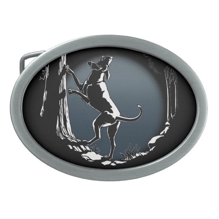 hunting dog belt buckle