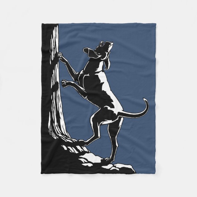 Hound Dog Blanket Hunting Dog Art Fleece Blankets (Front)
