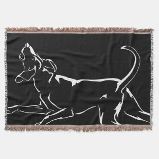 Hound Dog Blanket Hunting Dog Art Throw Blanket