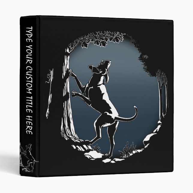 Hound Dog Book Binder Hunting Dog Art Photo Album (Front/Spine)