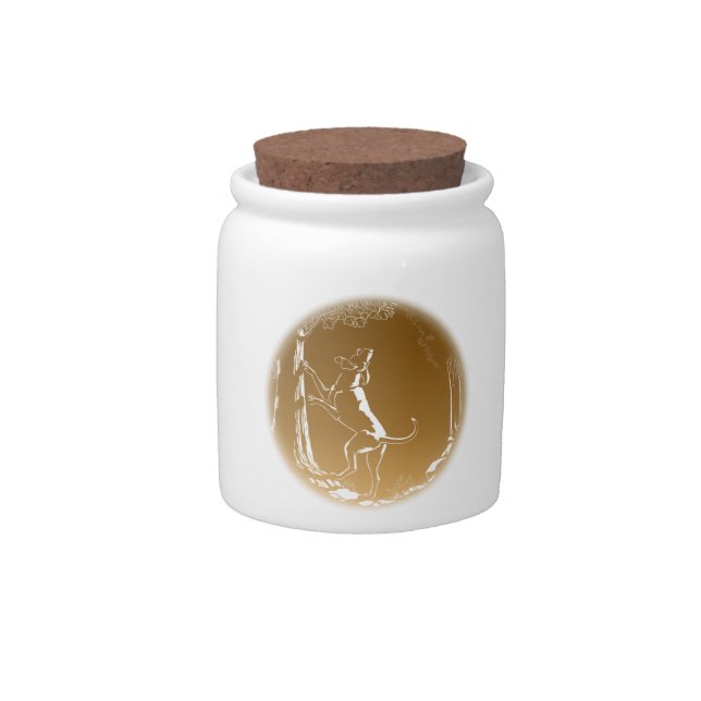 Hound Dog Candy Jar Custom Hunting Dog Cookie Jars (Front)