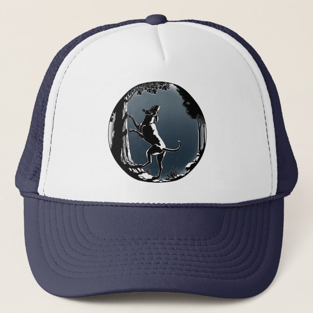 Hound Dog Cap Hunting Dog Art Hats Caps (Front)