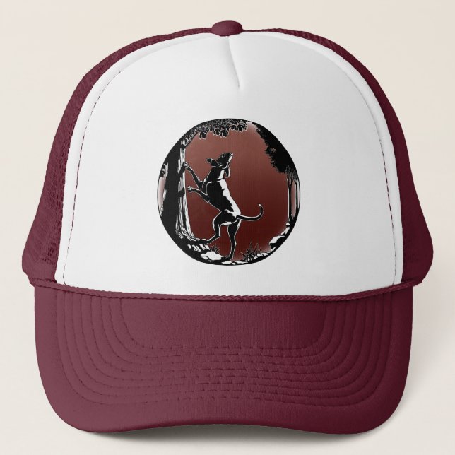 Hound Dog Cap Hunting Dog Art Hats Caps (Front)