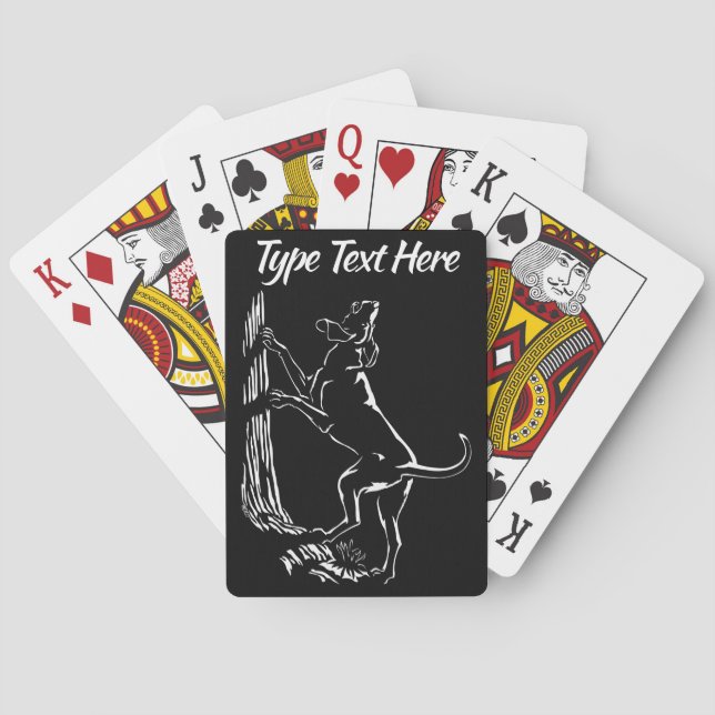 Hound Dog Cards Hunting Dog Art Playing Cards (Back)