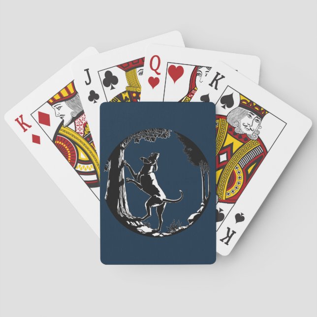 Hound Dog Cards Hunting Dog Art Playing Cards (Back)