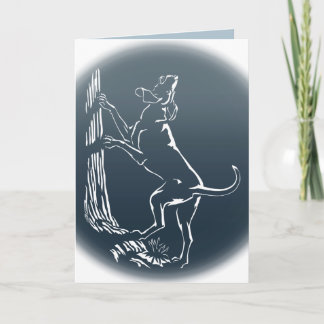 Hound Dog Cards Personalized Dog Art Greeting Card