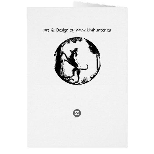 Hound Dog Cards Personalized Dog Art Greeting Card (Back)