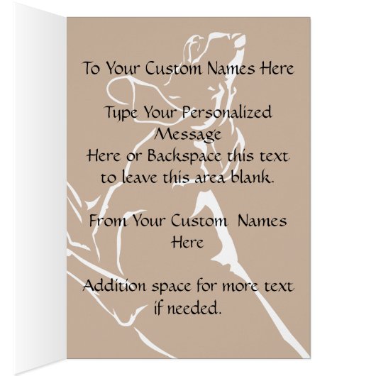 Hound Dog Cards Personalized Dog Art Greeting Card (Inside (Right))