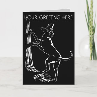 Hound Dog Cards Personalized Dog Art Greeting Card
