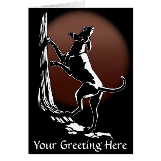 Hound Dog Cards Personalized Dog Art Greeting Card