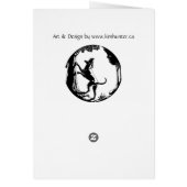Hound Dog Cards Personalized Dog Art Greeting Card (Back)