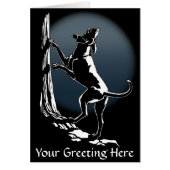 Hound Dog Cards Personalized Dog Art Greeting Card (Front)