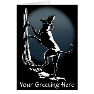Hound Dog Cards Personalized Dog Art Greeting Card