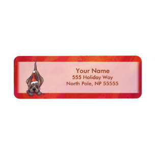 Hound Dog Christmas On Red Label