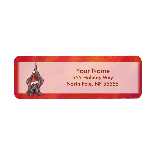 Hound Dog Christmas On Red Label (Front)