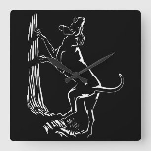 Hound Dog Clock Hunting Dog Art Wall Clock