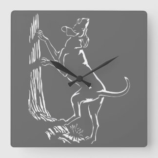 Hound Dog Clock Hunting Dog Art Wall Clock