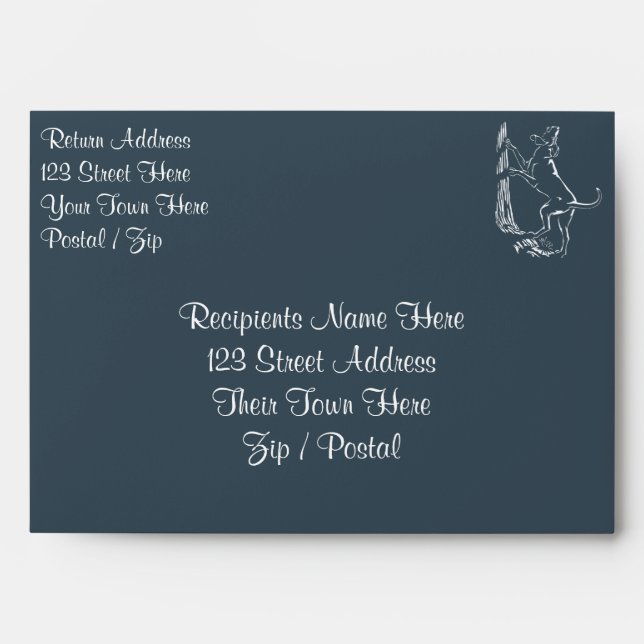 Hound Dog Envelopes Personalize Dog Lover Envelope (Front)