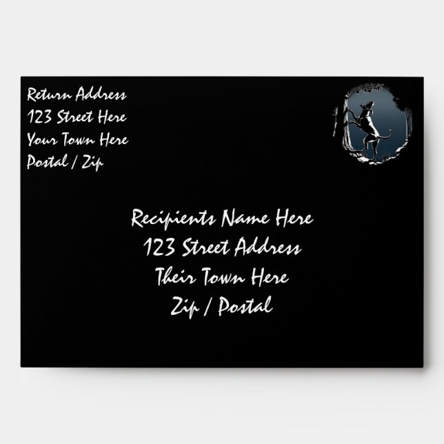 Hound Dog Envelopes Personalize Dog Lover Envelope (Front)