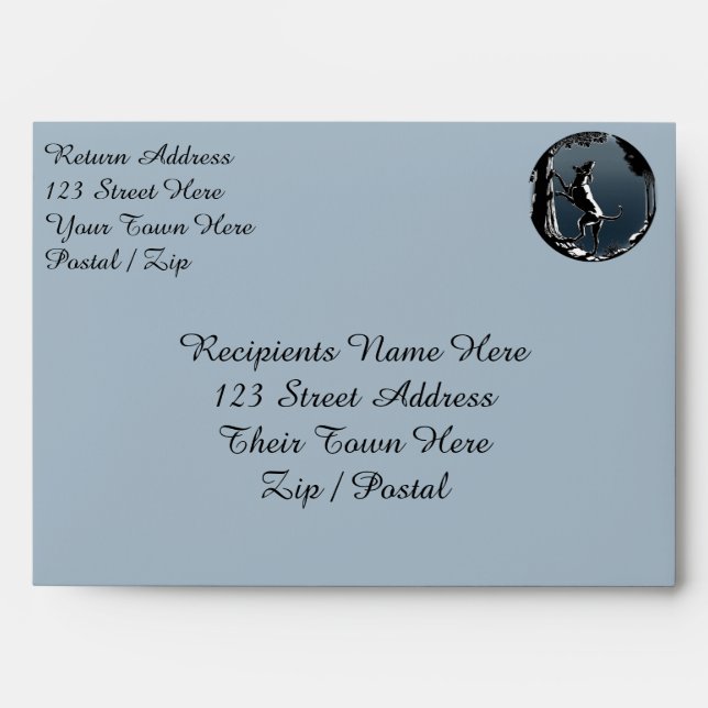Hound Dog Envelopes Personalize Dog Lover Envelope (Front)