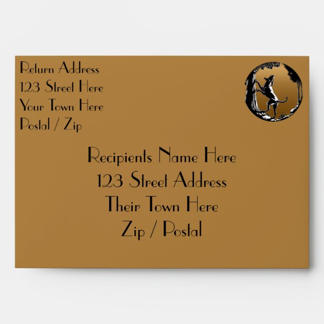 Hound Dog Envelopes Personalize Dog Lover Envelope (Front)