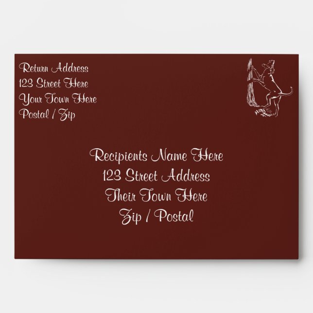 Hound Dog Envelopes Personalize Dog Lover Envelope (Front)