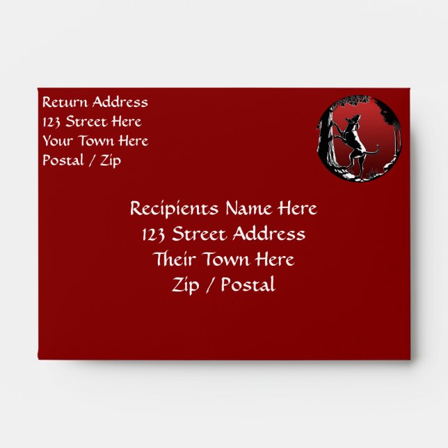 Hound Dog Envelopes Personalize Dog Lover Envelope (Front)