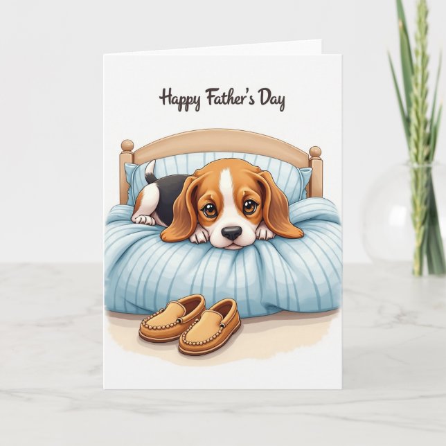 Hound Dog Fathers Day Card (Front)