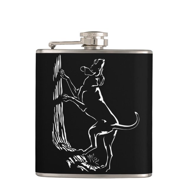 Hound Dog Flask Custom Hunting Dog Drink Flasks (Front)