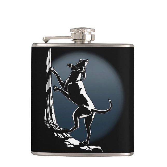 Hound Dog Flask Custom Hunting Dog Drink Flasks (Front)
