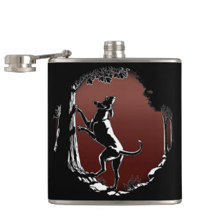 Hound Dog Flask Custom Hunting Dog Drink Flasks