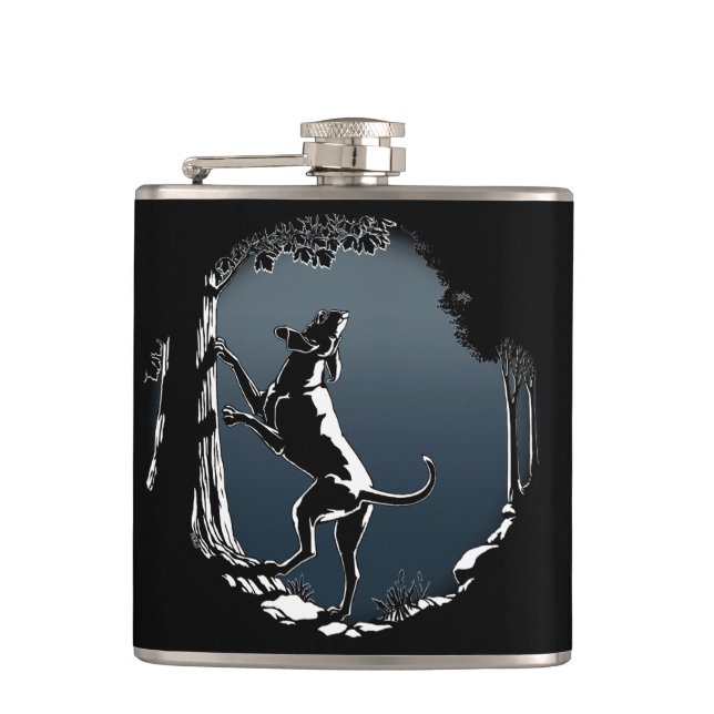 Hound Dog Flask Custom Hunting Dog Drink Flasks (Front)