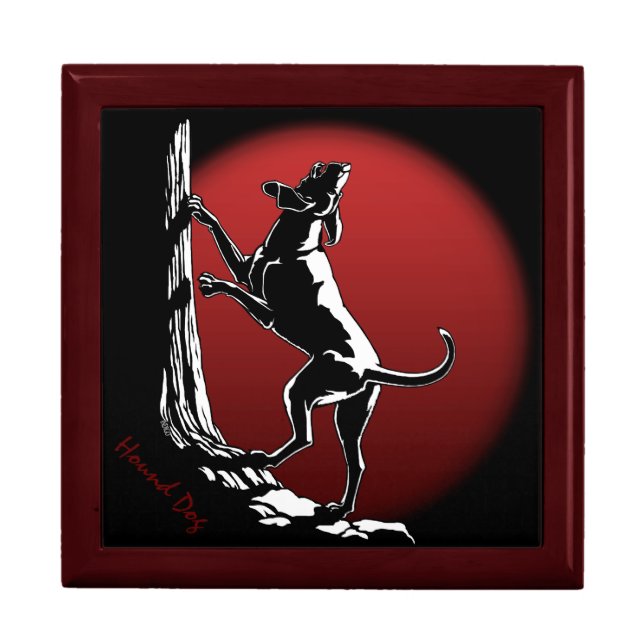 Hound Dog Gift Box Custom Hound Dog Jewelry Box (Front)