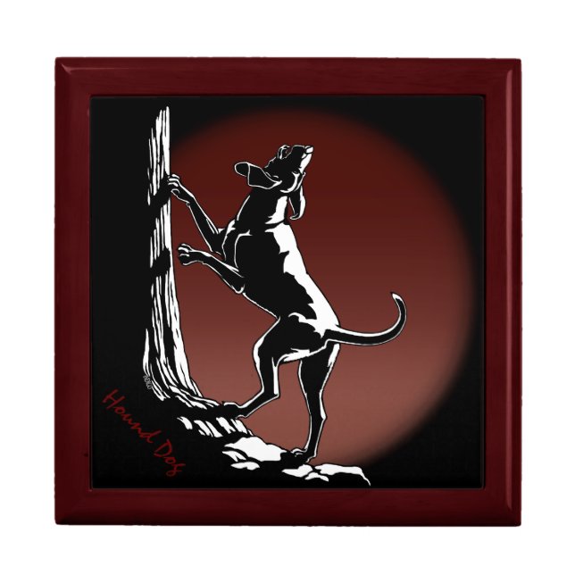 Hound Dog Gift Box Custom Hound Dog Jewelry Box (Front)