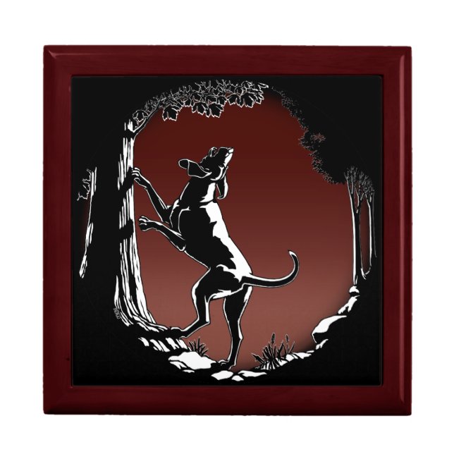 Hound Dog Gift Box Hound Dog Lover Jewelry Box (Front)