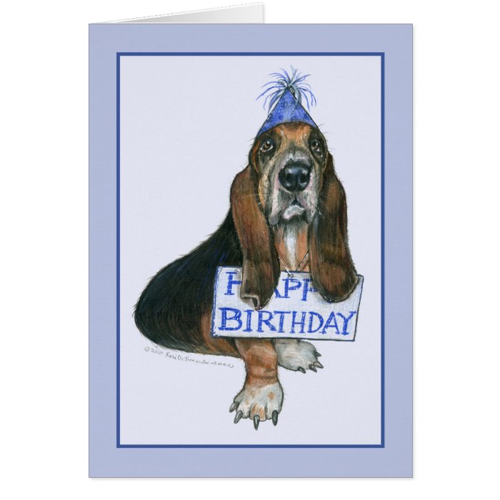 Hound Dog Happy Birthday Card