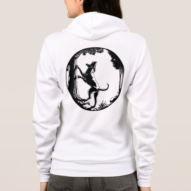 Hound Dog Hoodie Women's Hunting Dog Hooded Shirts (Back)