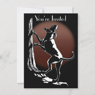 Hound Dog Invitations Personalize Hunting Dog Card