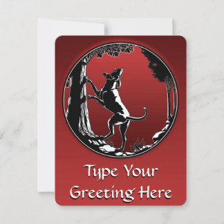 Hound Dog Invitations Personalize Hunting Dog Card