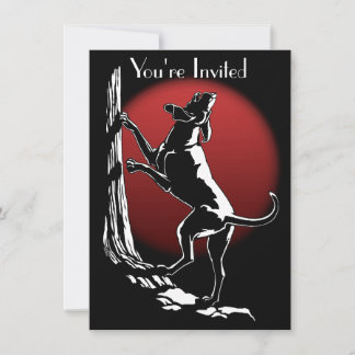 Hound Dog Invitations Personalize Hunting Dog Card