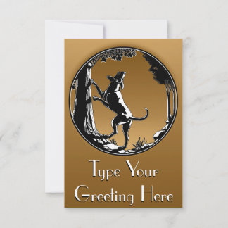 Hound Dog Invitations Personalize Hunting Dog Card