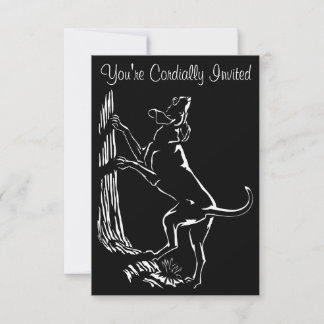 Hound Dog Invitations Personalize Hunting Dog Card