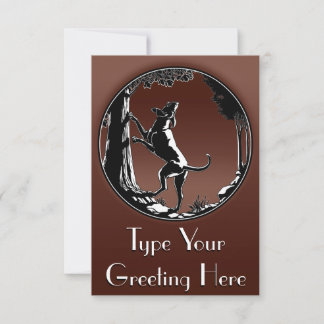 Hound Dog Invitations Personalize Hunting Dog Card