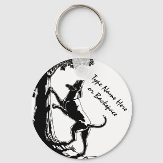 Hound Dog Keychain Hunting Dog Art Keychains