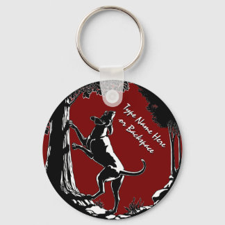 Hound Dog Keychain Personalized Hunting Dog Gift