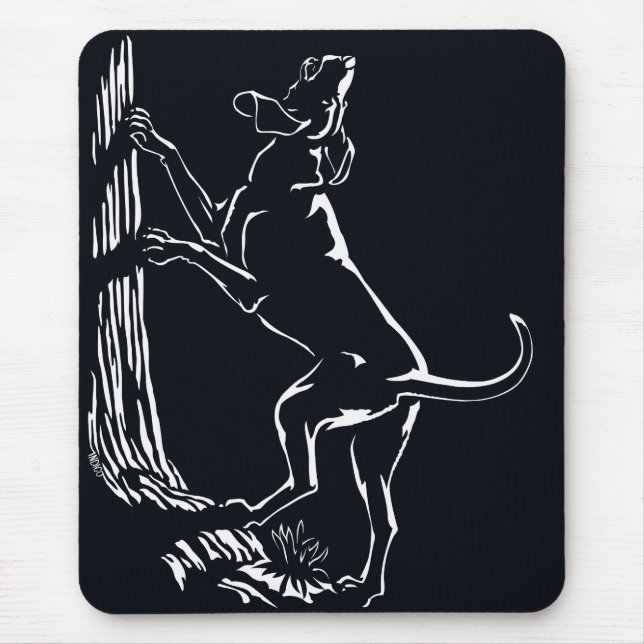 Hound Dog Mousepad Hunting Dog Art Gifts & Decor (Front)